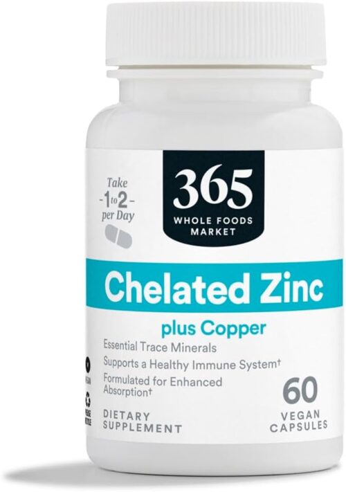 365 by Whole Foods Market, Zinc Chelated, 60 Capsules