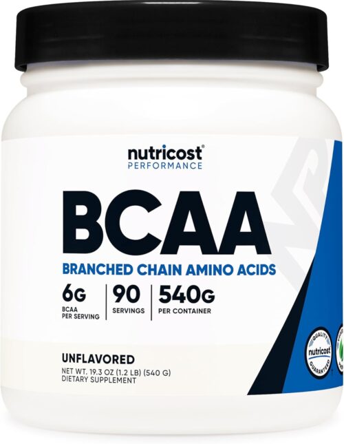 Nutricost BCAA Powder 2:1:1 (90 Servings, No Flavor Added) – Branched Chain Amino Acids
