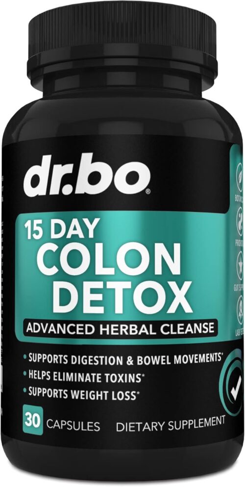 Colon Cleanser Detox for Weight Flush – 15 Day Intestinal Cleanse Pills & Probiotic – Fast Natural Laxative for Constipation Relief – Bowel Movement Supplements for Stomach Bloating, Gut Loss Support