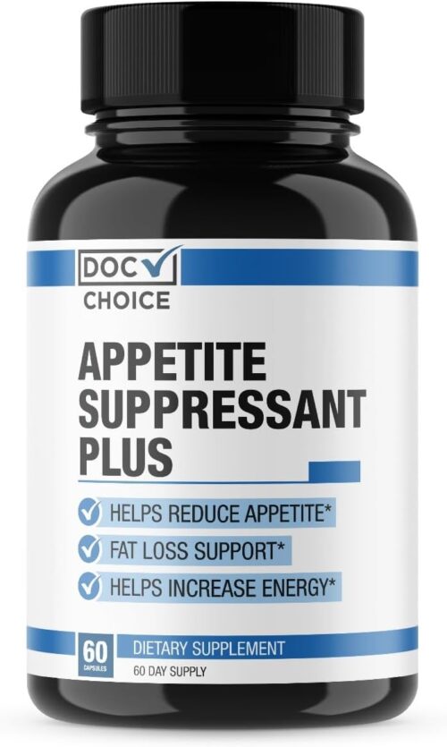 Doc Certified | #1 Strongest Appetite Suppressant for Weight Loss Pills for Women & Men | Fat Burner Supplement, Metabolism Booster, Carb Blocker | Extra Strength Diet Pills That Work Fast – 60 Dose