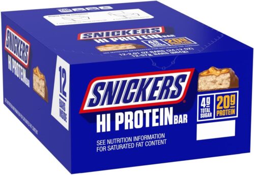 SNICKERS Peanut & Caramel Hi Protein Bar, 24.12 oz, 12 ct Box