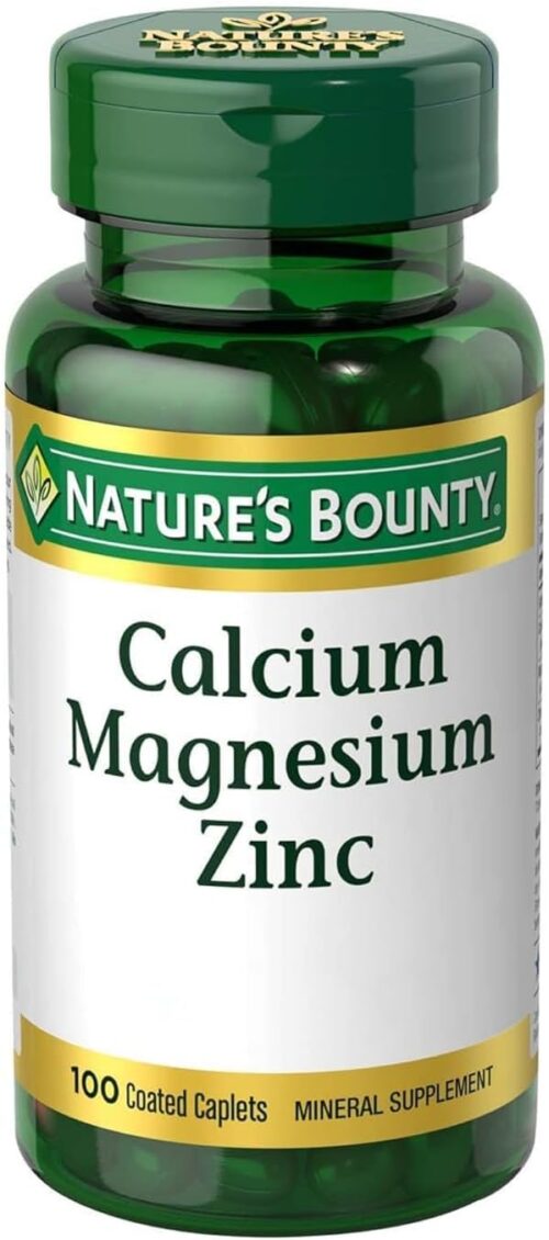Nature’s Bounty Calcium Magnesium & Zinc Caplets, Immune & Supporting Bone Health, 100 Count