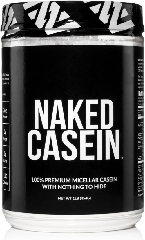 Naked Casein – 1Lb Micellar Casein Protein – Bulk, Gmo-Free, Gluten Free, Soy Free, Preservative Free – Stimulate Muscle Growth – Enhance Recovery – 15 Servings