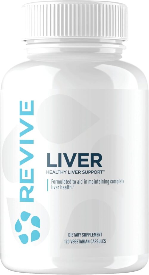 Revive MD Natural Liver Cleanse, Detox, & Repair Pills, Liver Health Support Formula – Milk Thistle Liver Defense Supplement – Inflammation Reducer & Promotes Healthy Liver Function – 120 Capsules
