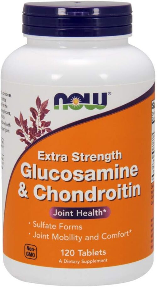 NOW Foods Supplements, Glucosamine & Chondroitin Extra Strength, Sulfate Forms, 120 Tablets
