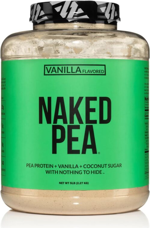 Naked Pea – Vanilla Pea Protein – Pea Protein Isolate from North American Farms – 5lb Bulk, Plant Based, Vegetarian & Vegan Protein. Easy to Digest, Non-GMO, Gluten Free, Lactose Free, Soy Free