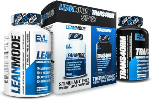 EVL Weight Loss Support Stack – Trans4orm Thermogenic Fat Burner & Metabolism Support Pills with Green Coffee Bean Extract and Forskolin Plus LeanMode Non-Stimulant
