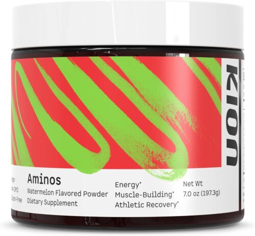 Kion Aminos Essential Amino Acids Powder – Essential Amino Acids Supplement for Muscle Recovery, Essential Amino Energy, EAAs Amino Acids Powder, BCAA EAA, BCAAs Amino Acids – 30 Servings, Watermelon