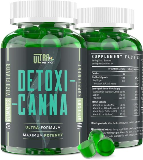Detox Cleanse Gummies – Liver, Gut, Kidney Cleanse Detox & Repair, Rapid & Effective Full Body Cleanse Best for Women and Men with Milk Thistle – Natural Plant-Based Detox Supplement, 60 Gummies