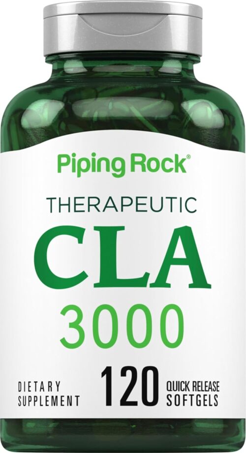 Piping Rock CLA Supplements | 3000mg | Conjugated Linoleic Acid | 120 Softgels | Non-GMO, Gluten Free