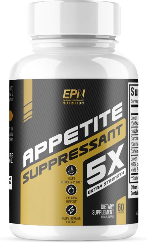EPN Supplements | MAX Dosed Appetite Suppressant for Weight Loss Pills for Women & Men | Fat Burner Supplement, Carb Blocker Metabolism Booster | Best Weight Loss Diet Pills – 60 Servings