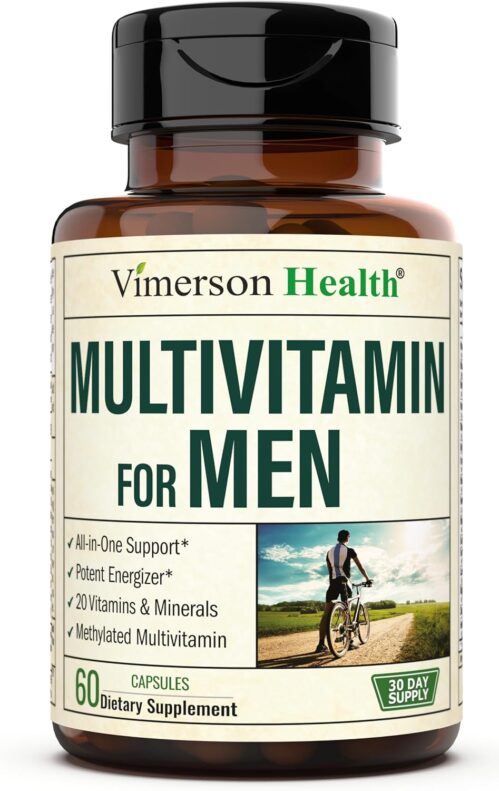 Multivitamin for Men – Daily Mens Multivitamins & Multiminerals with Vitamin D, Vitamin C, B12 Zinc & More. Essential Vitamins for Men for Energy, Focus, Stamina, Performance, Mens Health. 60 Capsules