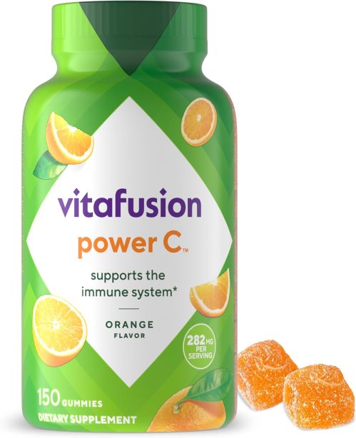 Vitafusion Power C Vitamin C Gummies for Immune Support, Orange Flavored, 282 mg Vitamin C, America’s Number 1 Gummy Vitamin Brand, 50 Day Supply, 150 Count