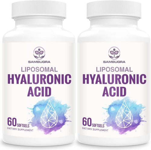 Liposomal Hyaluronic Acid 1000mg, High BioavailabilityHyaluronic Acid Capsules, Dietary Supplement Support Skin and Joint Lubrication, 120 Capsules (Pack of 2)