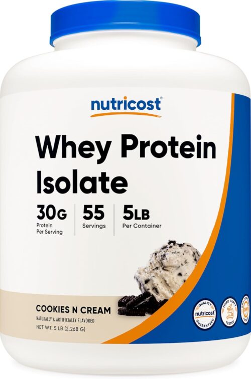 Nutricost Whey Protein Isolate (Cookies N Cream, 5 Pounds)