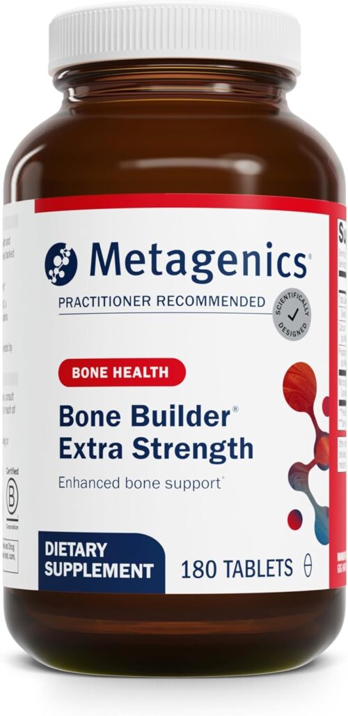 Metagenics Bone Builder Extra Strength – Calcium Supplement Supports Bone Health* – High Calcium Content for Bone Health* – With Phosphorus – Gluten-Free & Non-GMO – 180 Tablets – 60 Servings