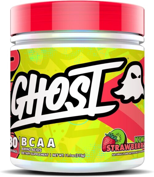 GHOST BCAA Powder Amino Acids Supplement, Kiwi Strawberry – 30 Servings – Sugar-Free Intra, Post & Pre Workout Amino Powder & Recovery Drink, 7G BCAA