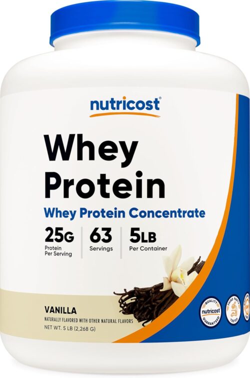 Nutricost Whey Protein Powder, Vanilla, 5 pounds – Whey Protein Concentrate