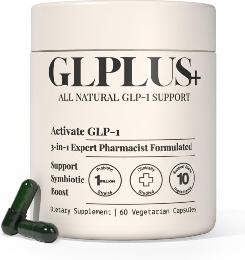 GLP-1 Supplement for Women and Men | Hunger & Metabolism Support – Expert Formulated to Support GLP1 Naturally | Probiotic and Prebiotic (60 Capsules)