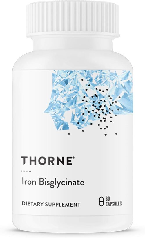 THORNE Iron Bisglycinate – 25 mg Iron Supplement for Enhanced Absorption Without Gastrointestinal Side Effects – NSF Certified for Sport – Gluten-Free – 60 Capsules
