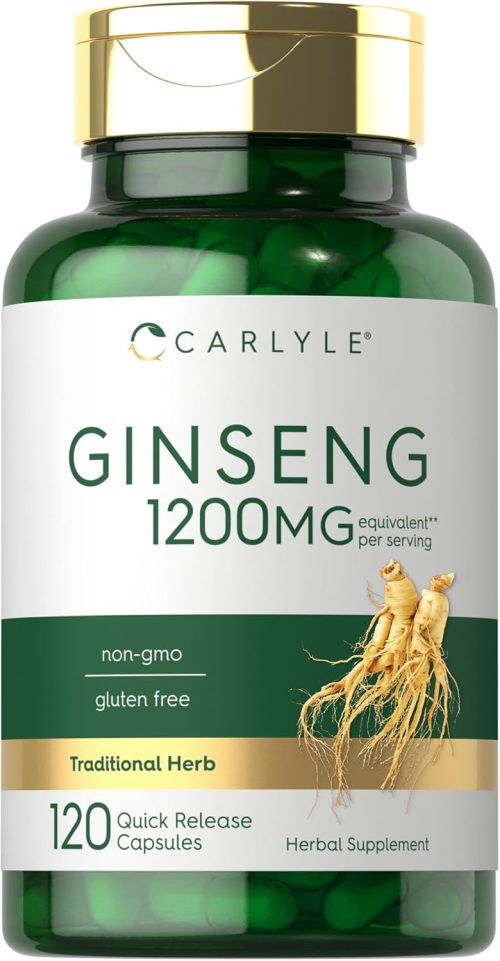 Carlyle Ginseng | 120 Capsules | 1,200mg | Non-GMO and Gluten Free Supplement