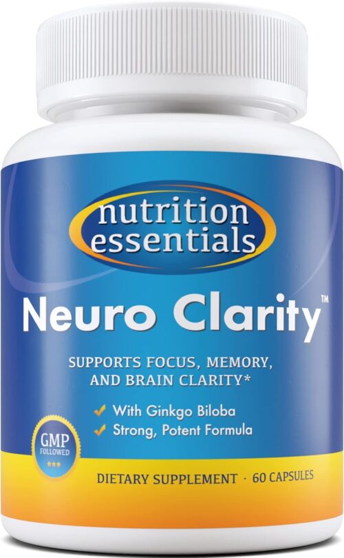 Nutrition Essentials Nootropic Brain Support Supplement – Caffeine-Free Capsules That Support The Brain – Brain Support Pills with St. John’s Wort and Ginkgo Biloba