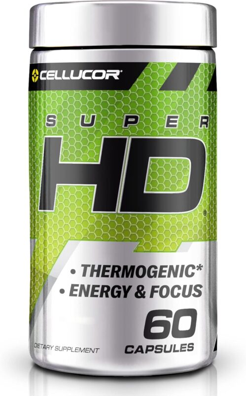 Cellucor SuperHD Thermogenic Fat Burner Weight Loss Supplement, Appetite Suppressant, & Energy Booster Capsimax, Green Tea Extract, 160mg Caffeine & More 60 Capsules (Packaging May Vary)