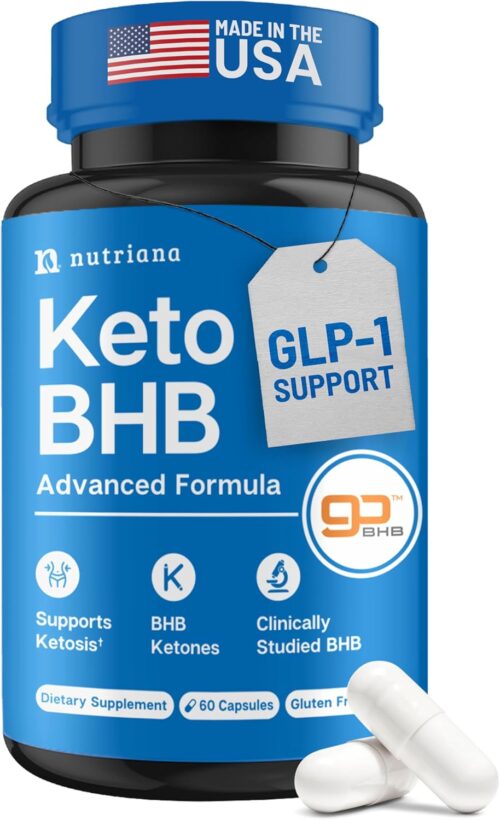 Keto BHB Exogenous Ketones for Men & Women – Keto Pills for Mental Clarity & Focus -GLP-1 Support – Keto Burn – Keto Supplements Carb-Free Energy for Muscle & Ketosis Support
