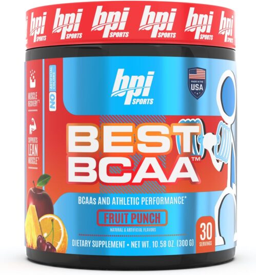 BPI Sports Best BCAA – Building Blocks of Protein and Muscle – Post-Workout Recovery – Weight Loss Support – Fruit Punch, 30 Servings, 300 grams