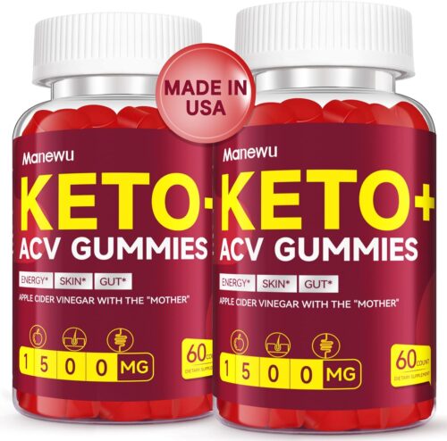 Keto ACV Gummies – Rapid Keto ACV Diet Supplement ACV Keto Gummies for Women Men – 1500mg Organic Gluten Free Apple Cider Vinegar with Mother – Support Gut Digestion