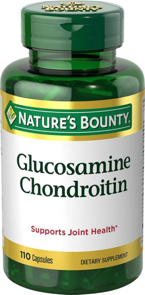 Nature’s Bounty Glucosamine Chondroitin Pills and Dietary Supplement, Support Joint Health, 110 Capsules