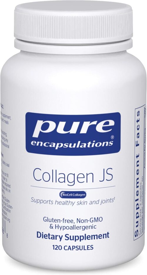 Pure Encapsulations Collagen JS – Skin & Joint Health* – 1,000 mg Hydrolyzed Biocell Collagen – Gluten Free & Non-GMO – 120 Capsules