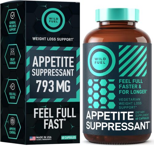 Appetite Suppressant for Weight Loss, Hunger Suppressant – Diet Pills That Work Fast for Women and Men – Garcinia Cambogia, Glucomannan, White Kidney Bean Carb Blocker and Fat Burner – 60 Veggie Caps