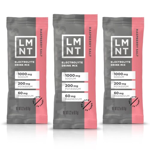 LMNT Zero Sugar Electrolytes – Raspberry Salt | Drink Mix | 30-Count